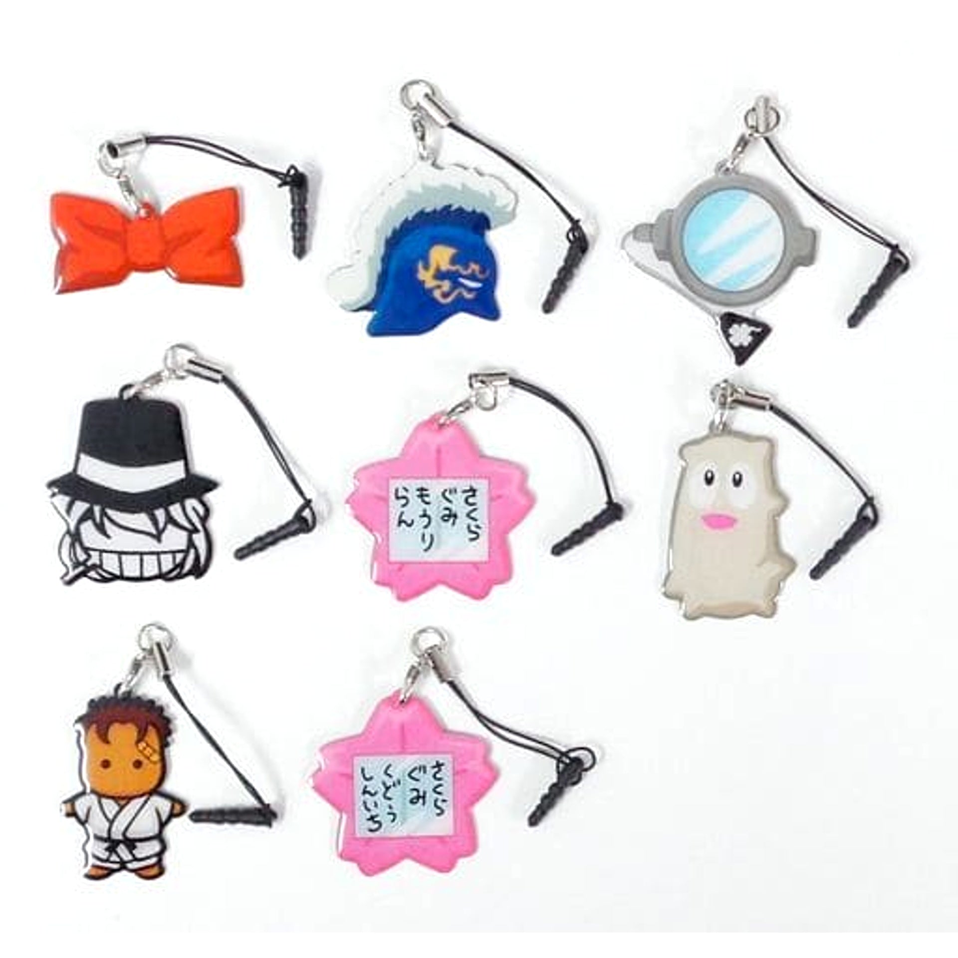 Detective Conan All 8 Types Set Sega Lucky Kuji Black and White Metal Charm White Prize D [USED]