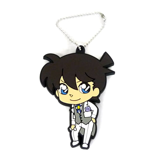 Detective Conan Shinichi Kudo Sega Lucky Kuji Black and White Rubber Mascot White Prize C [USED]