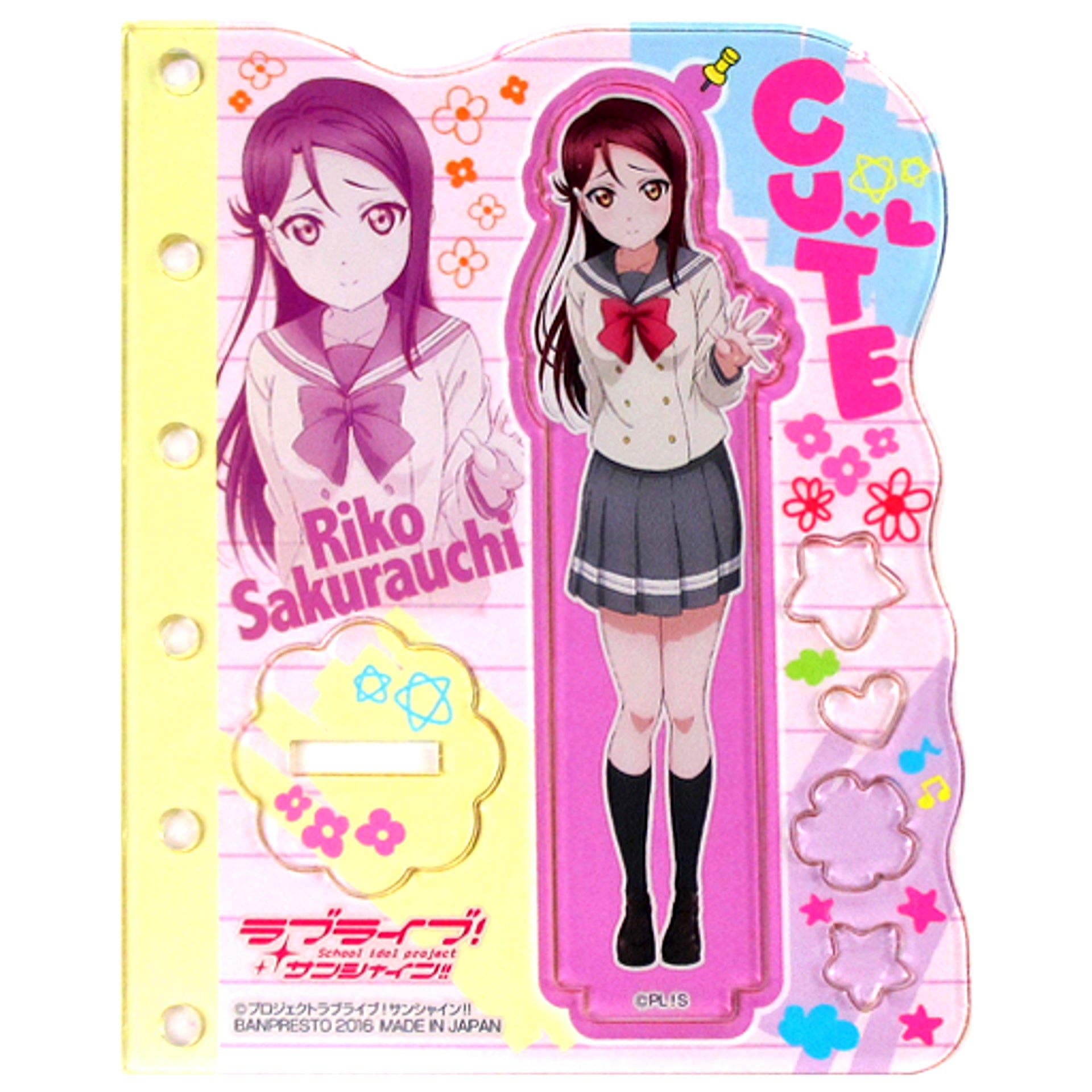 Riko Sakurauchi Atsumeita Acrylic Plate Uranohoshi Girls High School Uniform Ver. Love Live! Sunshine!! [USED]