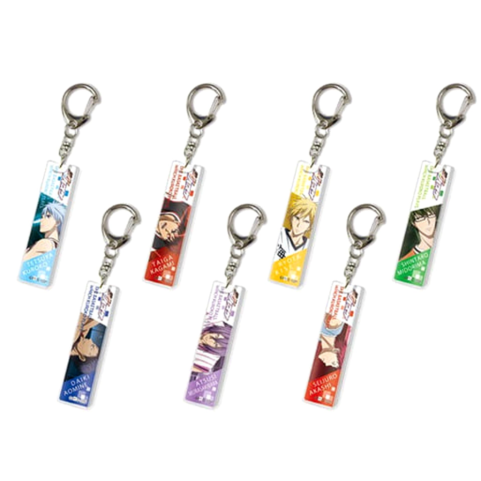 Kuroko's Basketball Tetsuya Kuroko & Others All 7 Types Set Stick Keychain Keychains [USED]