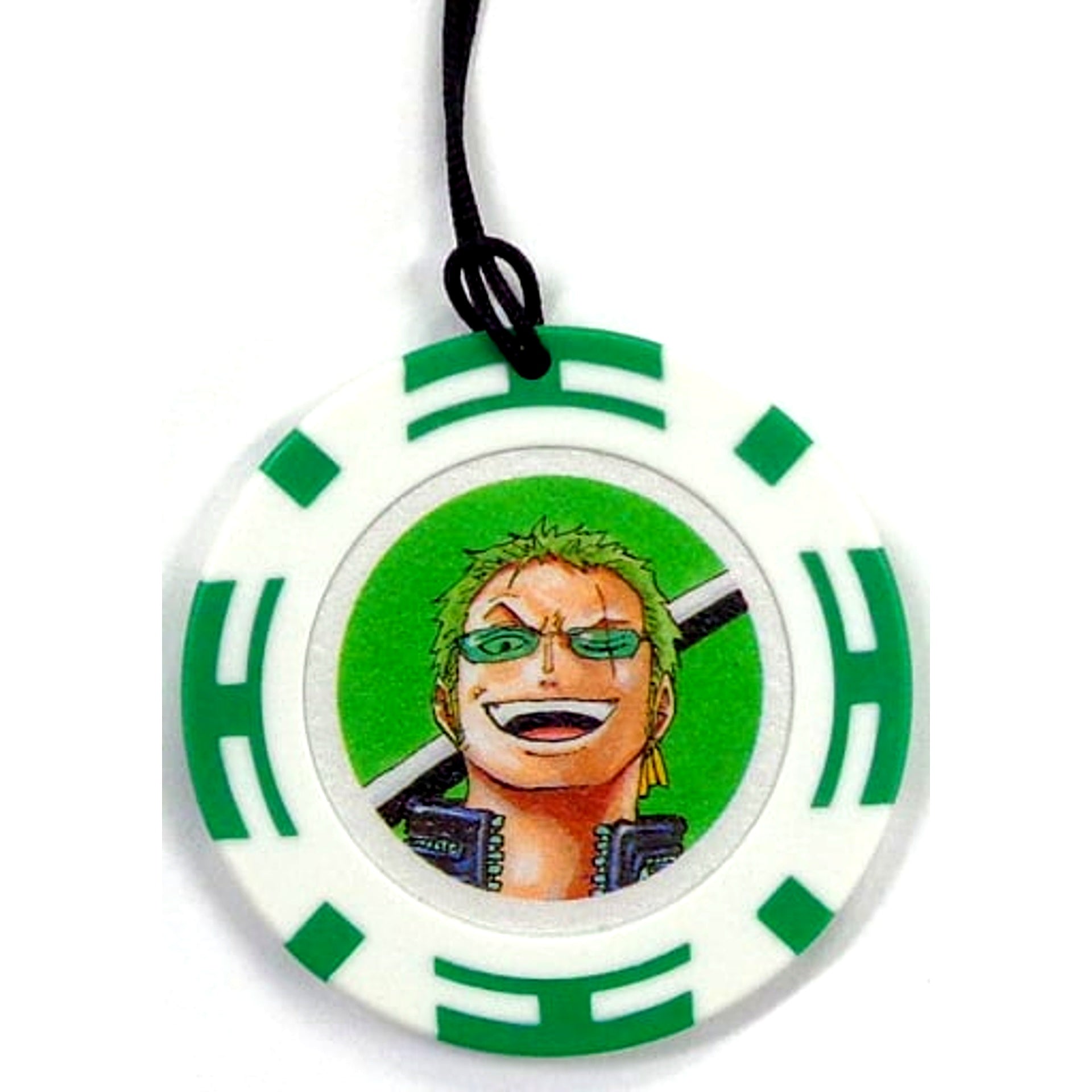 Roronoa Zoro One Piece FILM GOLD Eiichiro Oda Drawn Casino Chip with Strap 3rd Advance Ticket Present [USED]