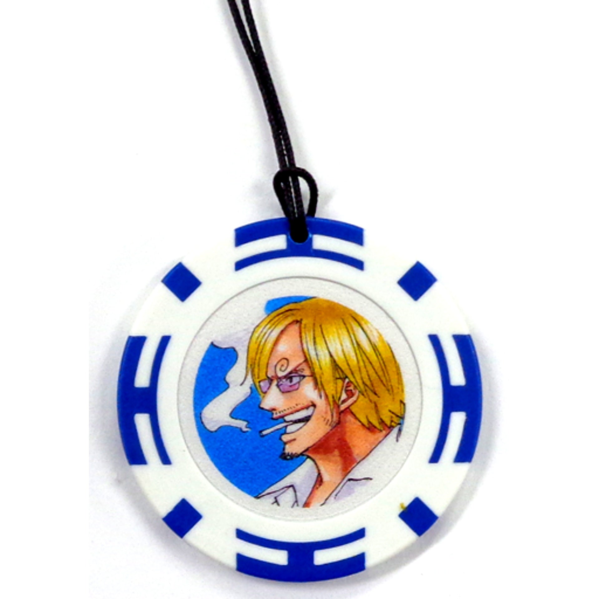 Sanji One Piece Film Gold 3rd Advance Ticket Gift Eiichiro Oda Illustration Casino Chip with Strap [USED]