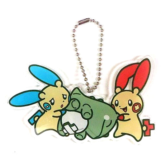 Plusle and Minun and Substitute Pokemon Acrylic Charm Collection Poke Parre Substitute Pokemon Center Ltd [USED]