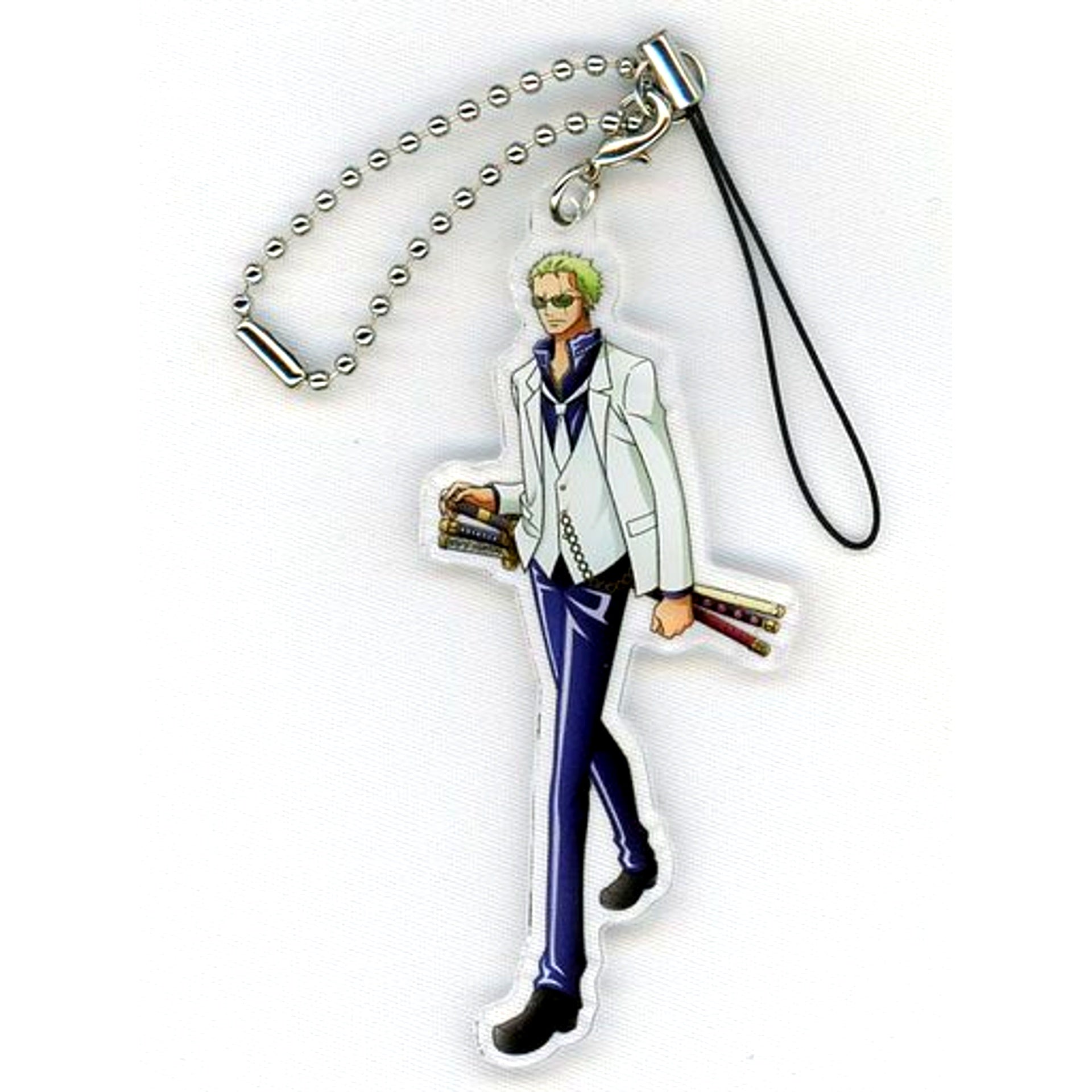 Roronoa Zoro One Piece FILM GOLD FESTIVAL Island of Gold Die-cut Strap Odaiba Minna no Yume Tairiku 2016 Goods [USED]