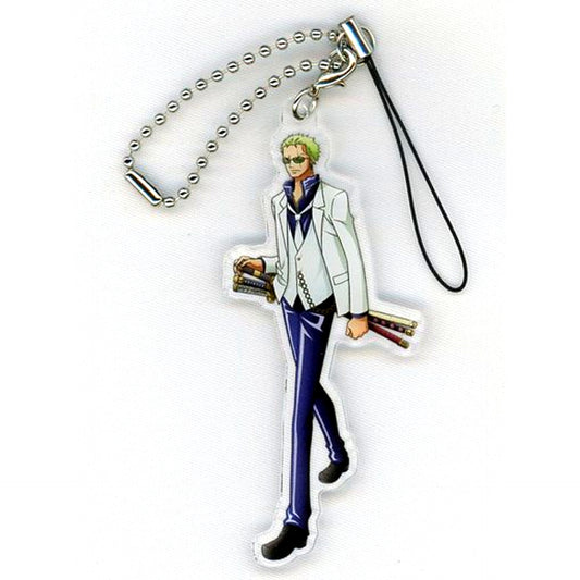 Roronoa Zoro One Piece FILM GOLD FESTIVAL Island of Gold Die-cut Strap Odaiba Minna no Yume Tairiku 2016 Goods [USED]