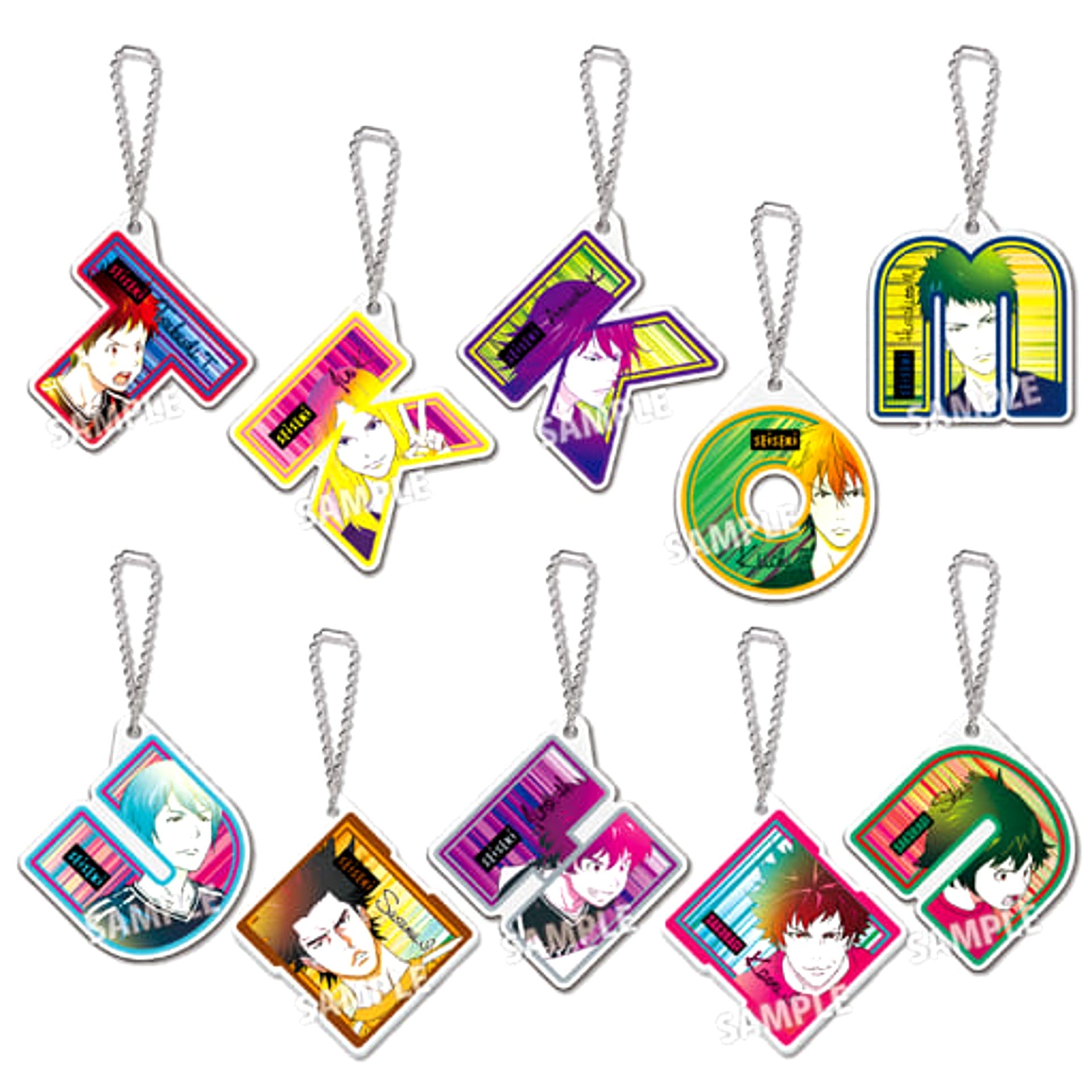 Days Tsukushi Tsukamoto & Others All 10 Types Set Days Acrylic Initial Keychain Keychains [USED]
