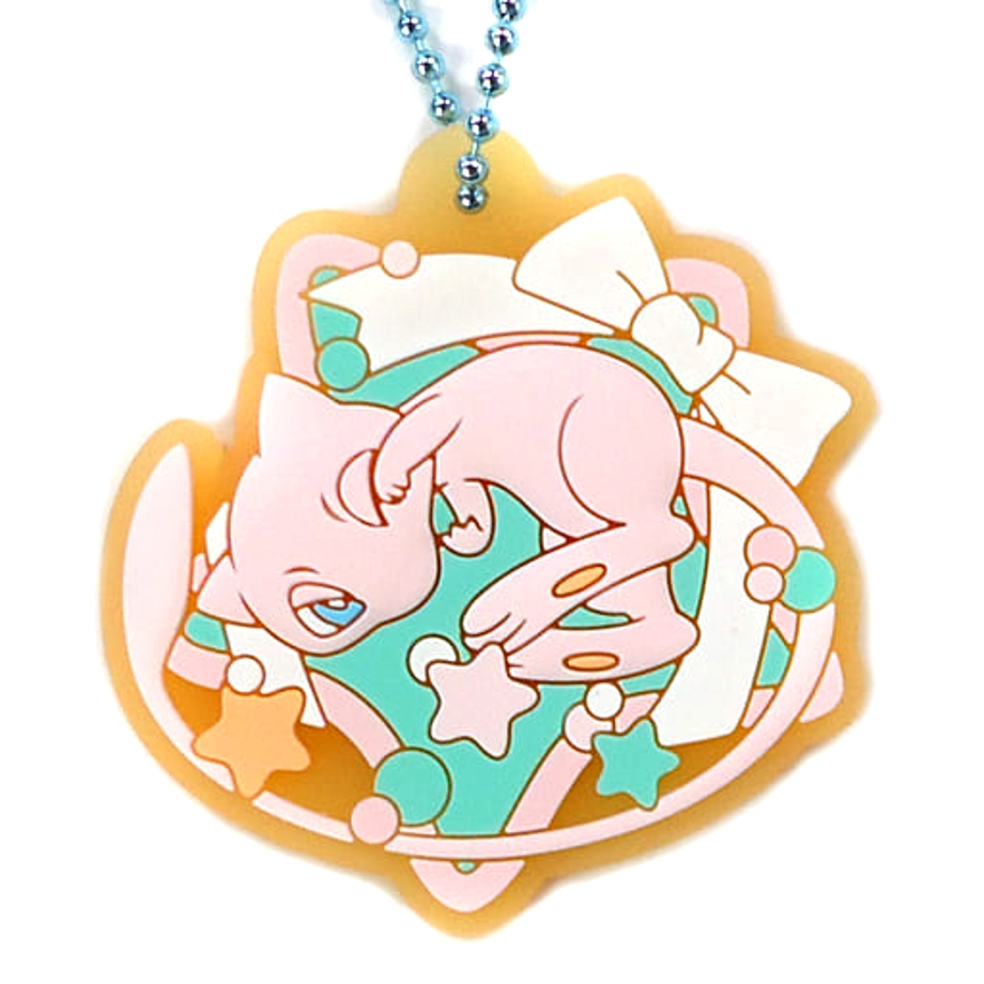 Pokemon Mew Drowsy Ver. Ichiban Kuji Pikachu And Friends Utouto Time Rubber Collection Prize I Keychains [USED]