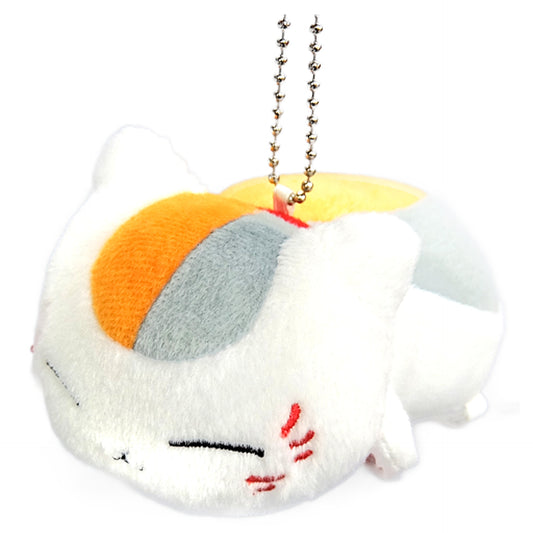 Nyanko-sensei Eyes Closed Natsume's Book of Friends Big Stuffed Toy that Can Be Attached To Bag Mascot [USED]