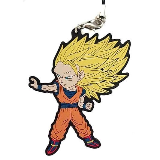 Dragon Ball Son Goku Super Saiyan 3 Ichiban Kuji Z Arc World Collectable Figure Rubber Strap Prize I Keychains [USED]
