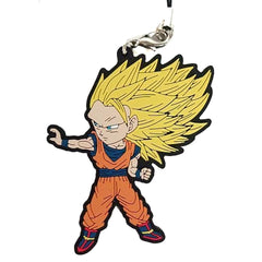 Dragon Ball Son Goku Super Saiyan 3 Ichiban Kuji Z Arc World Collectable Figure Rubber Strap Prize I Keychains [USED]