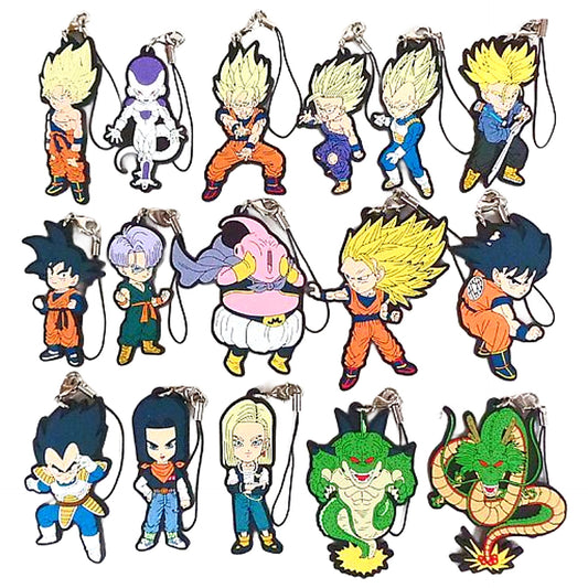 Vegeta, etc. Dragon Ball Ichiban Kuji Z Arc World Collectable Figure Rubber Charm Prize I All 16 Types Set Key Chain [USED]