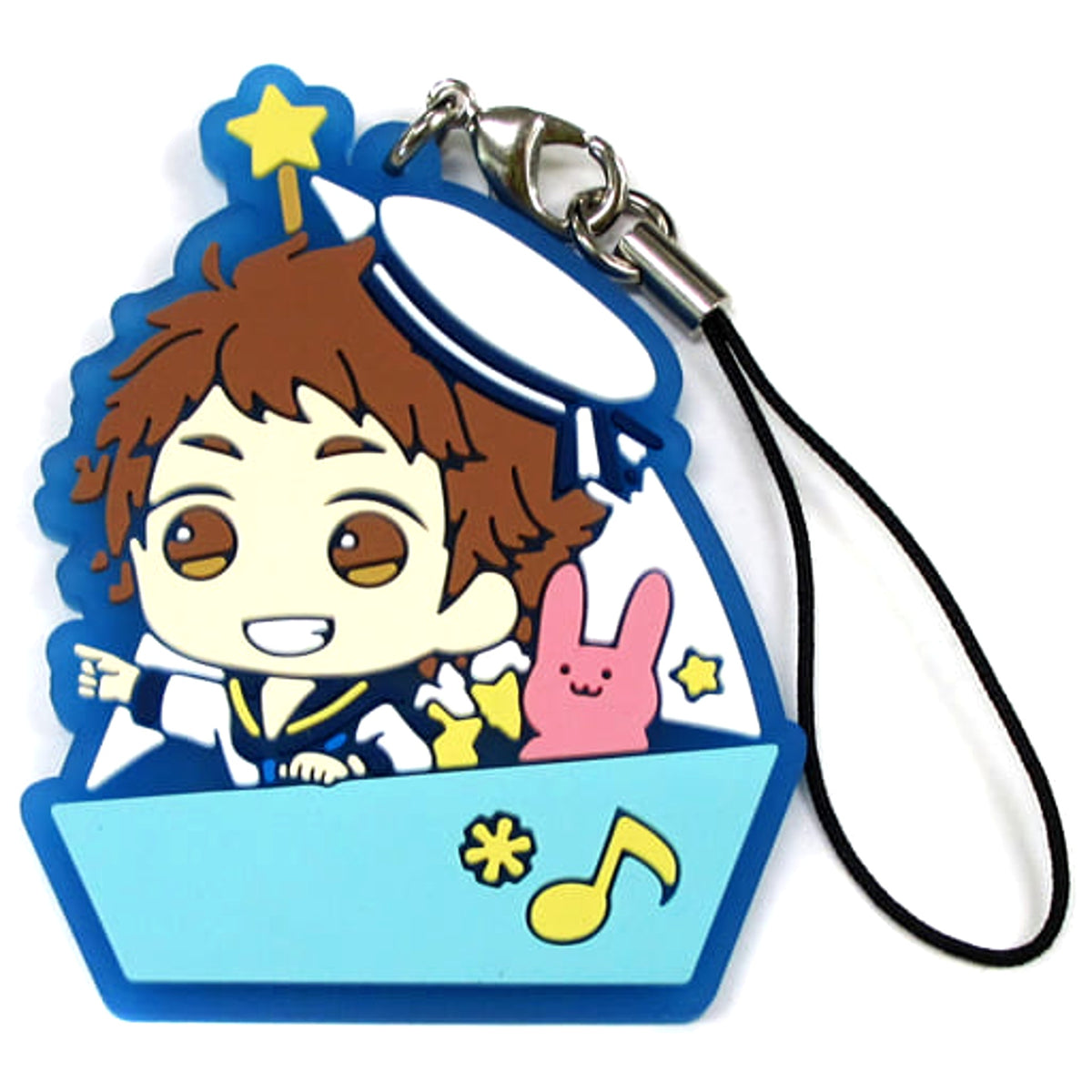 Ensemble Stars! Mitsuru Tenma Ichiban Kuji Serious! Produce! Hot! Rubber Strap Sporin Prize N Keychains [USED]