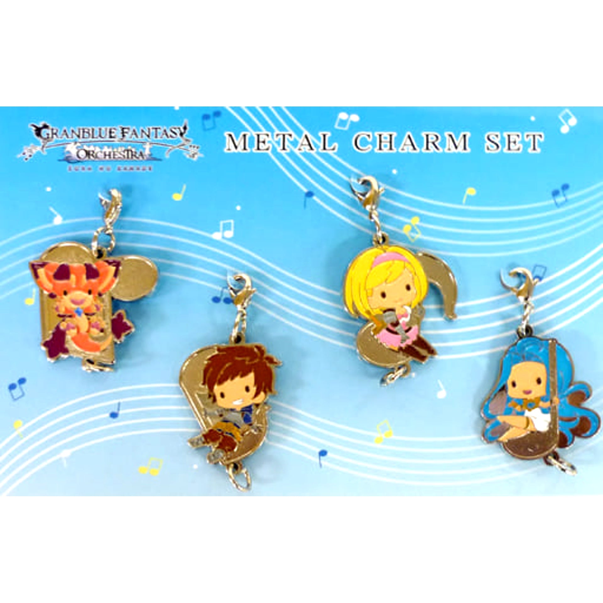 Granblue Fantasy Vyrn & Others Metal Charm Set Official Goods Set Orchestra: Sora no Kanade Exclusive Set of 4 Charm [USED]