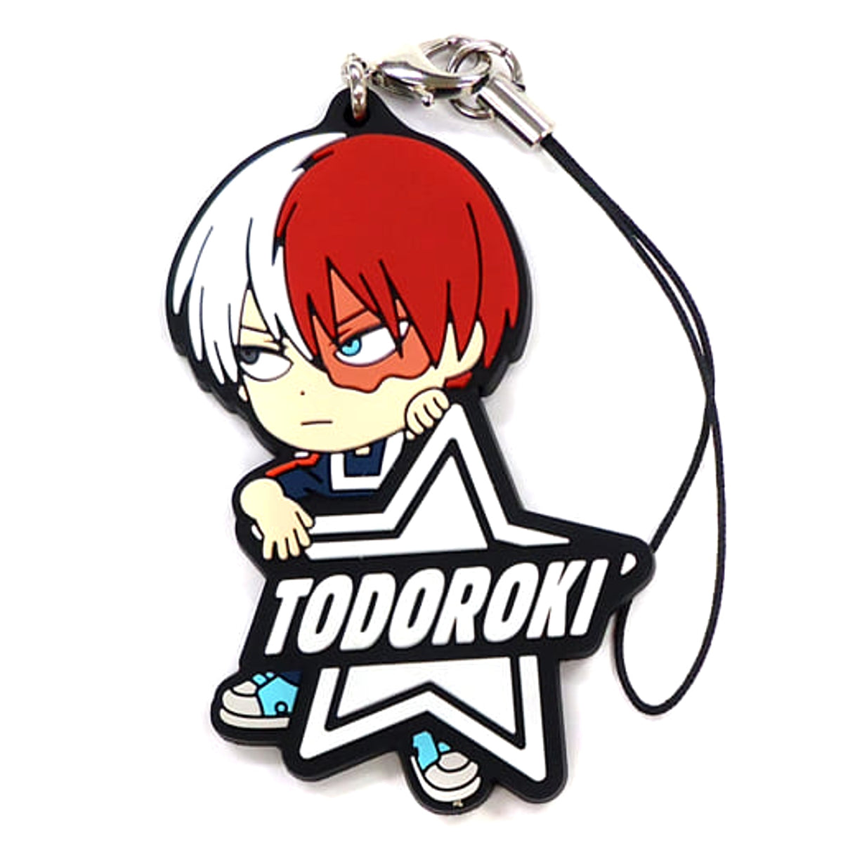 My Hero Academia Shoto Todoroki Ichiban Kuji White or Black! Rubber Charm Kyunchara Illustrations Prize F [USED]