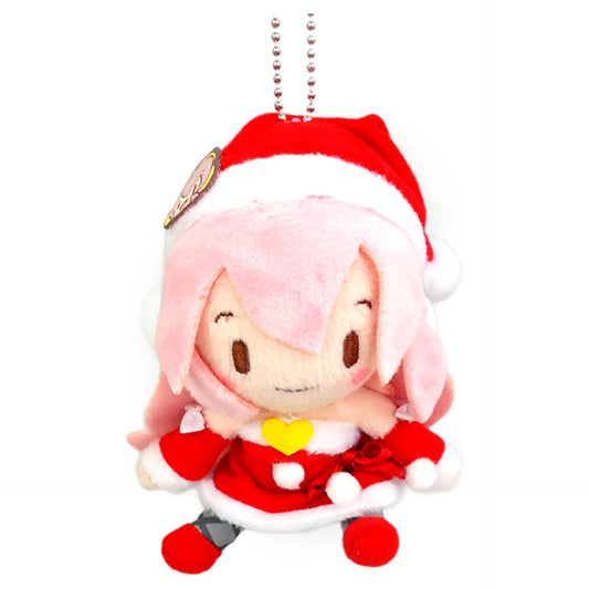Megurine Luka Hatsune Miku Project DIVA F 2nd Rin Ren Luka Christmas Fluffy Keychain Mascot [USED]