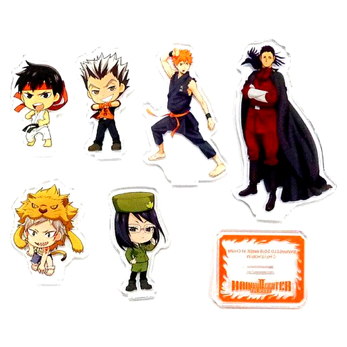 Set of 6 Clash Acrylic Stand Chibi Character Illustration Ichiban Kuji Haikyu!! 2nd Prize [USED]