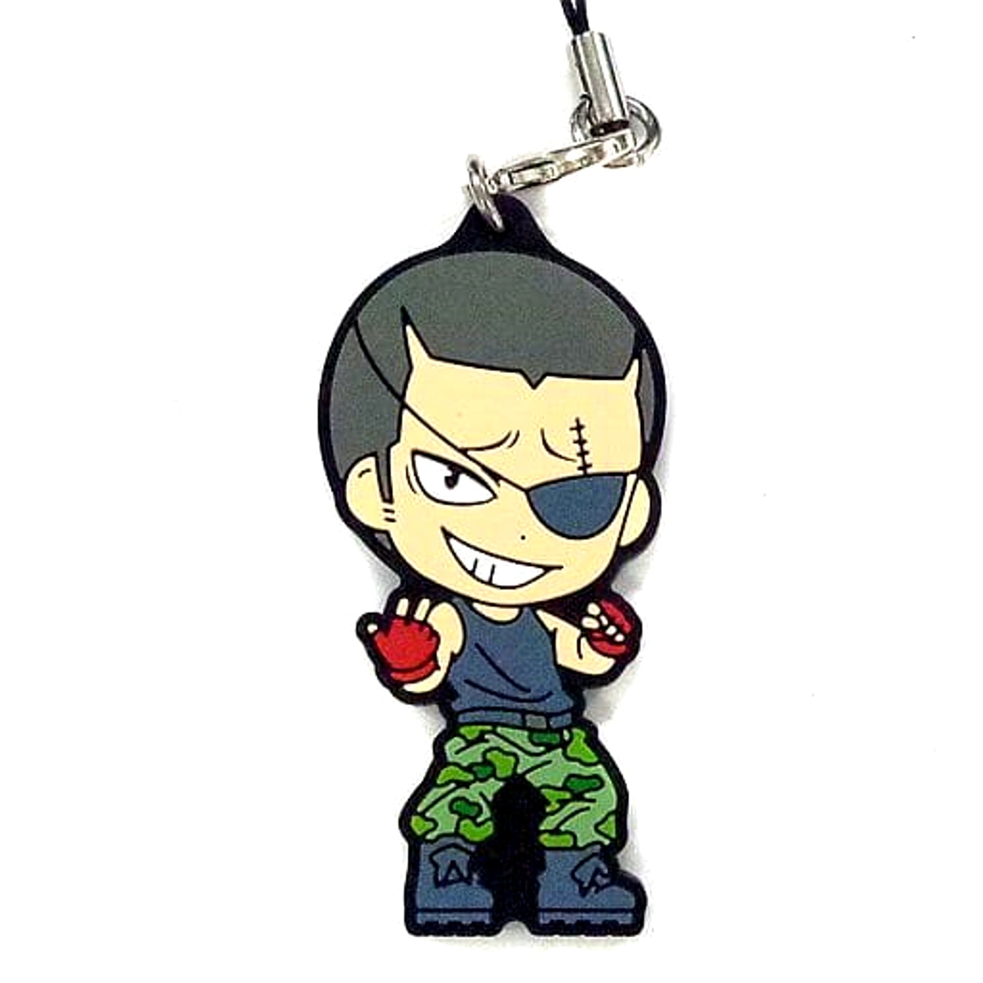 Haikyu!! Tanaka Ryunosuke Ichiban Kuji Sekai ga Naita Kyosho Ennoshita Kantoku no Wadaisaku ga Taibo no Shohinka!! Rubber Charm Kyunchara Illustrations Fighter Box 4th Prize Keychains [USED]