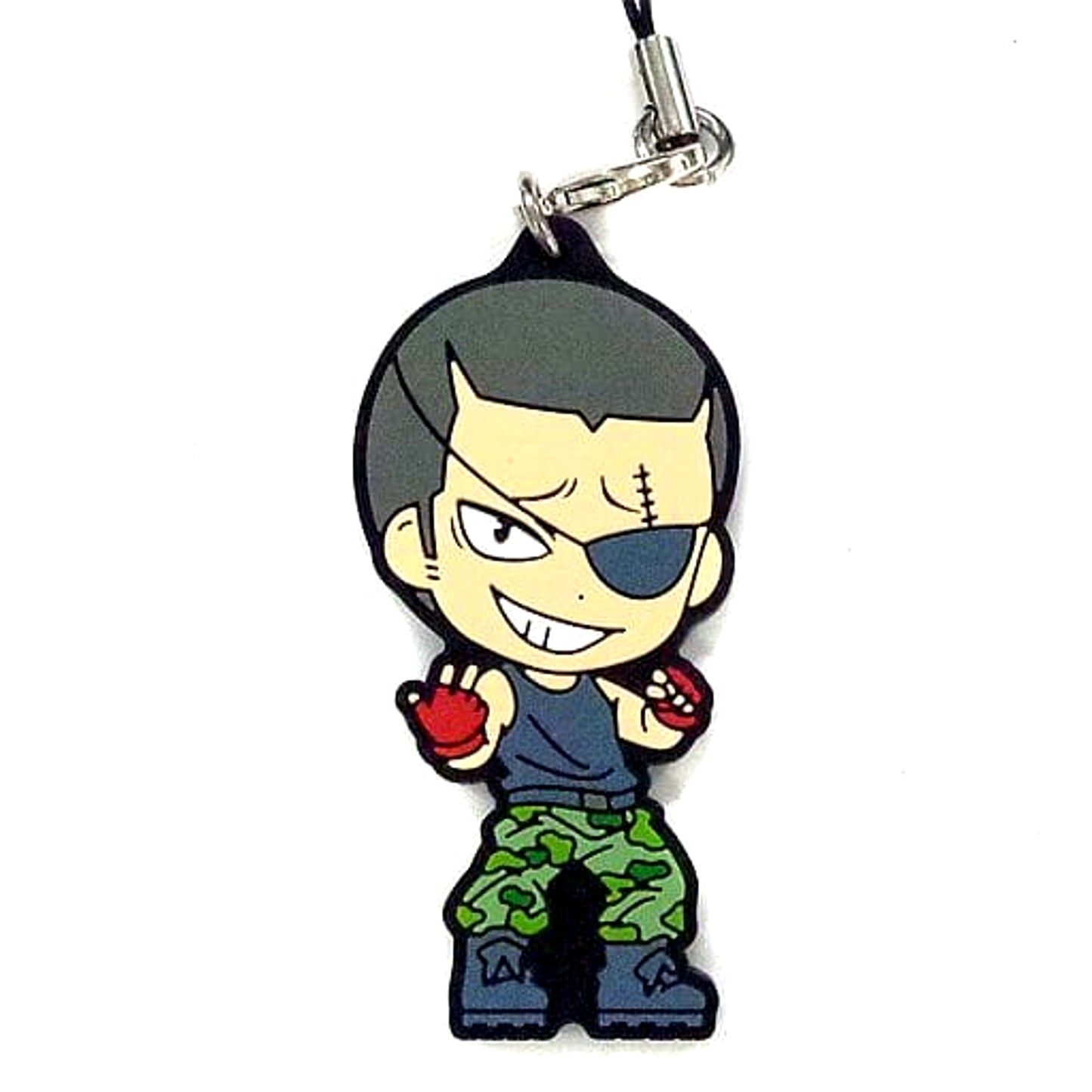 Haikyu!! Tanaka Ryunosuke Ichiban Kuji Sekai ga Naita Kyosho Ennoshita Kantoku no Wadaisaku ga Taibo no Shohinka!! Rubber Charm Kyunchara Illustrations Fighter Box 4th Prize Keychains [USED]