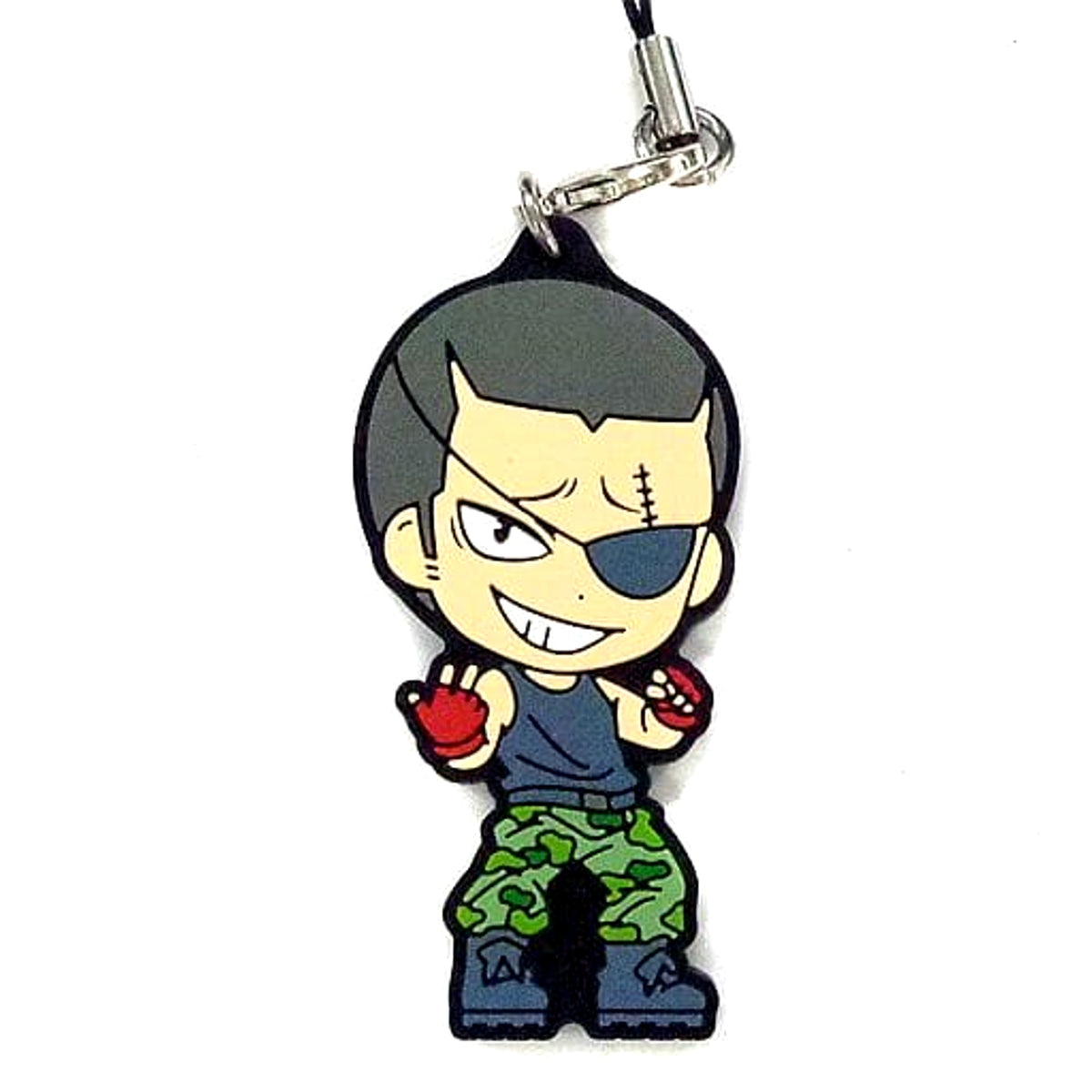 Haikyu!! Tanaka Ryunosuke Ichiban Kuji Sekai ga Naita Kyosho Ennoshita Kantoku no Wadaisaku ga Taibo no Shohinka!! Rubber Charm Kyunchara Illustrations Fighter Box 4th Prize Keychains [USED]