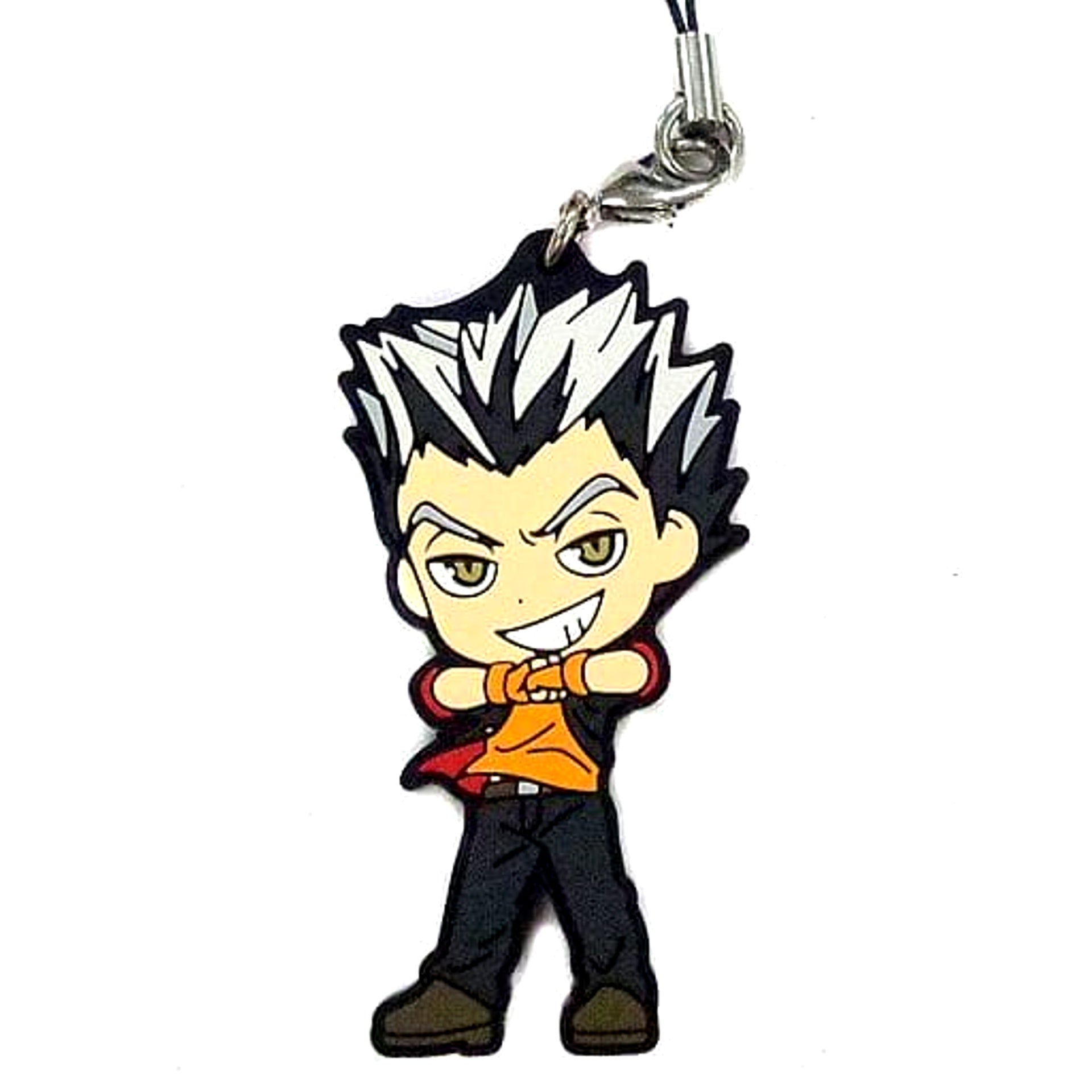 Haikyu!! Kotaro Bokuto Ichiban Kuji Sekai ga Naita Kyosho Ennoshita Kantoku no Wadaisaku ga Taibo no Shohinka!! Rubber Charm Kyunchara Illustrations Fighter Box 4th Prize Keychains [USED]