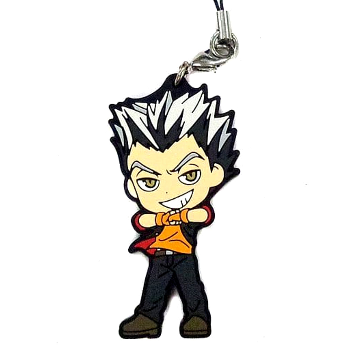 Haikyu!! Kotaro Bokuto Ichiban Kuji Sekai ga Naita Kyosho Ennoshita Kantoku no Wadaisaku ga Taibo no Shohinka!! Rubber Charm Kyunchara Illustrations Fighter Box 4th Prize Keychains [USED]