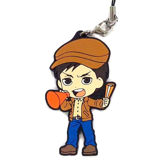 Haikyu!! Chikara Ennoshita Ichiban Kuji Sekai ga Naita Kyosho Ennoshita Kantoku no Wadaisaku ga Taibo no Shohinka!! Staff Rubber Strap Kyunchara Illustrations Fighter Box 5th Prize Keychains [USED]