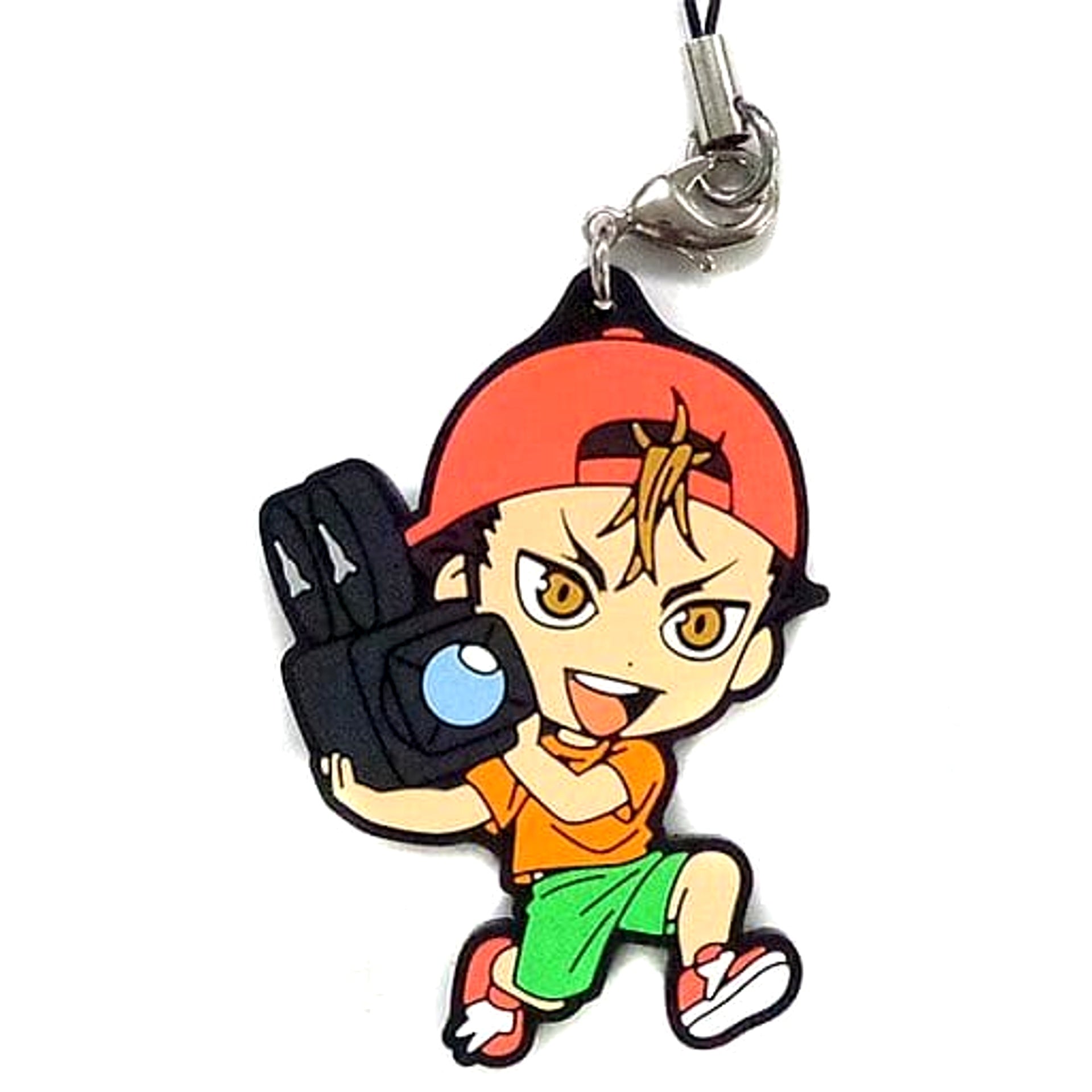 Haikyu!! Yu Nishinoya Staff Rubber Strap Ichiban Kuji Sekai ga Naita Kyosho Ennoshita Kantoku no Wadaisaku ga Taibo no Shohinka!! Kyunchara Illustrations Fighter Box 5th Prize Keychains [USED]