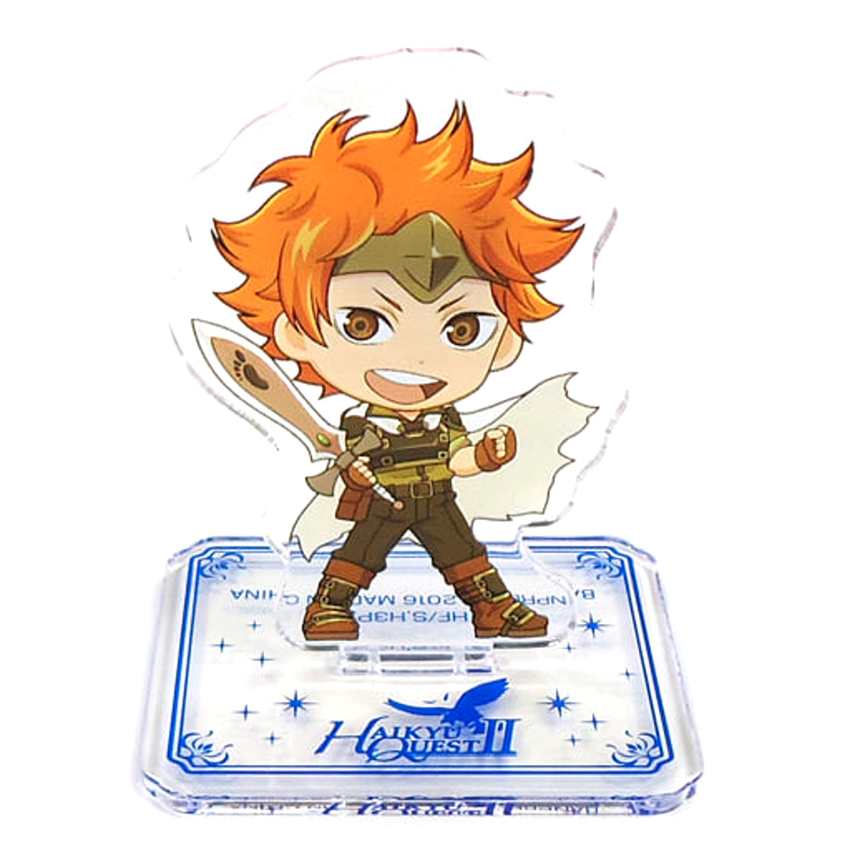 Haikyu!! Shoyo Hinata Confrontation! Acrylic Stand Ichiban Kuji Sekai ga Naita Kyosho Ennoshita Kantoku no Wadaisaku ga Taibo no Shohinka!! Kyun Chara Illustrations Quest Box Prize B Acrylic Stands [USED]