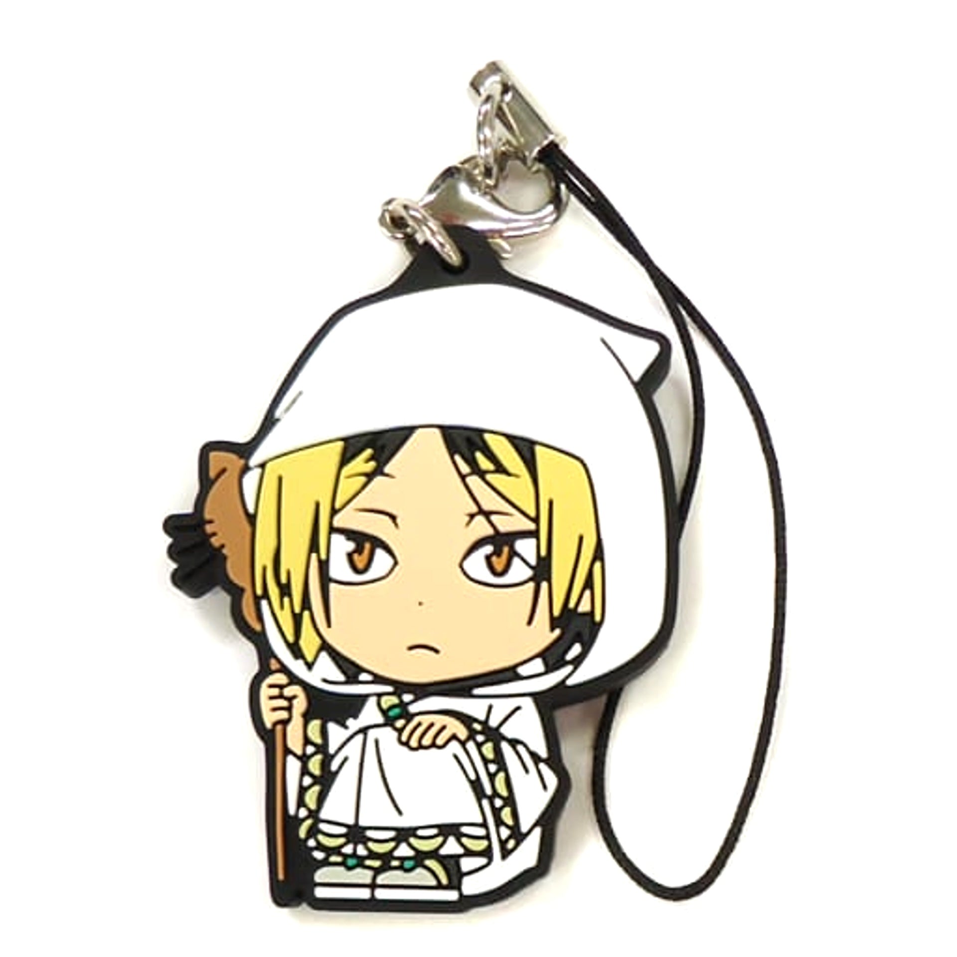 Haikyu!! Kenma Kozume Ichiban Kuji Sekai ga Naita Kyosho Ennoshita Kantoku no Wadaisaku ga Taibo no Shohinka!! Rubber Charm Kyunchara Illustrations Quest Box Prize D Keychains [USED]