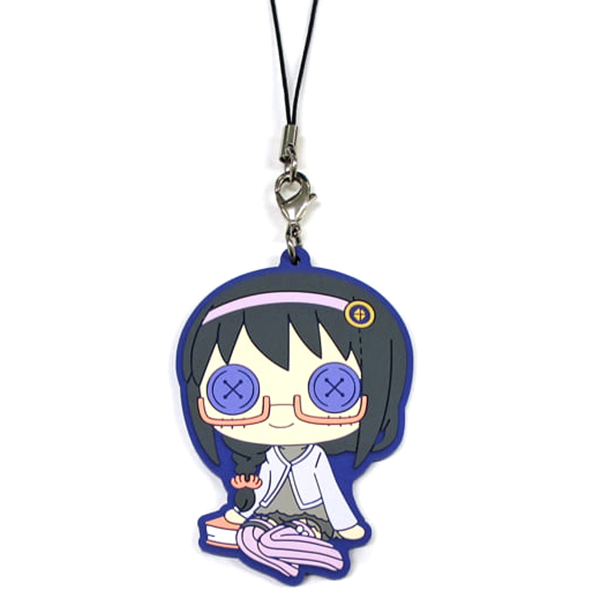 Puella Magi Madoka Magica Homura Akemi Ichiban Kuji Magicot Magiccraft III Rubber Charm Prize J Keychains [USED]