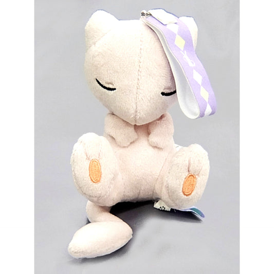 Mew Hands on Chest / Both Eyes Closed I LOVE MEW Big Plush Attachable with Belt Pokemon [USED]