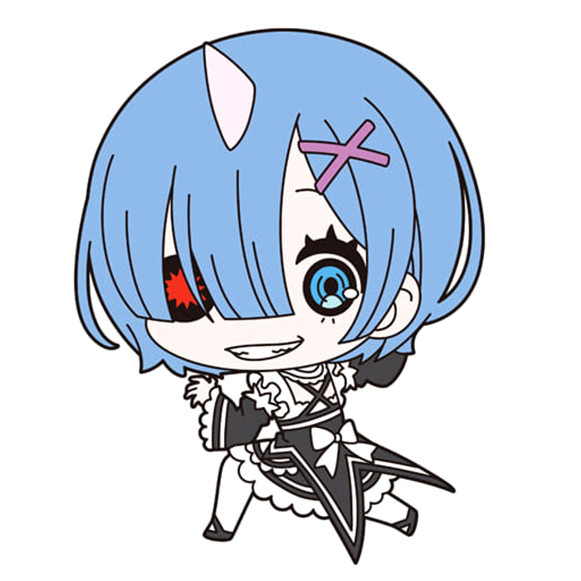 Re:ZERO -Starting Life in Another World- Rem Oni Ver. Rubber Q Keychains [USED]
