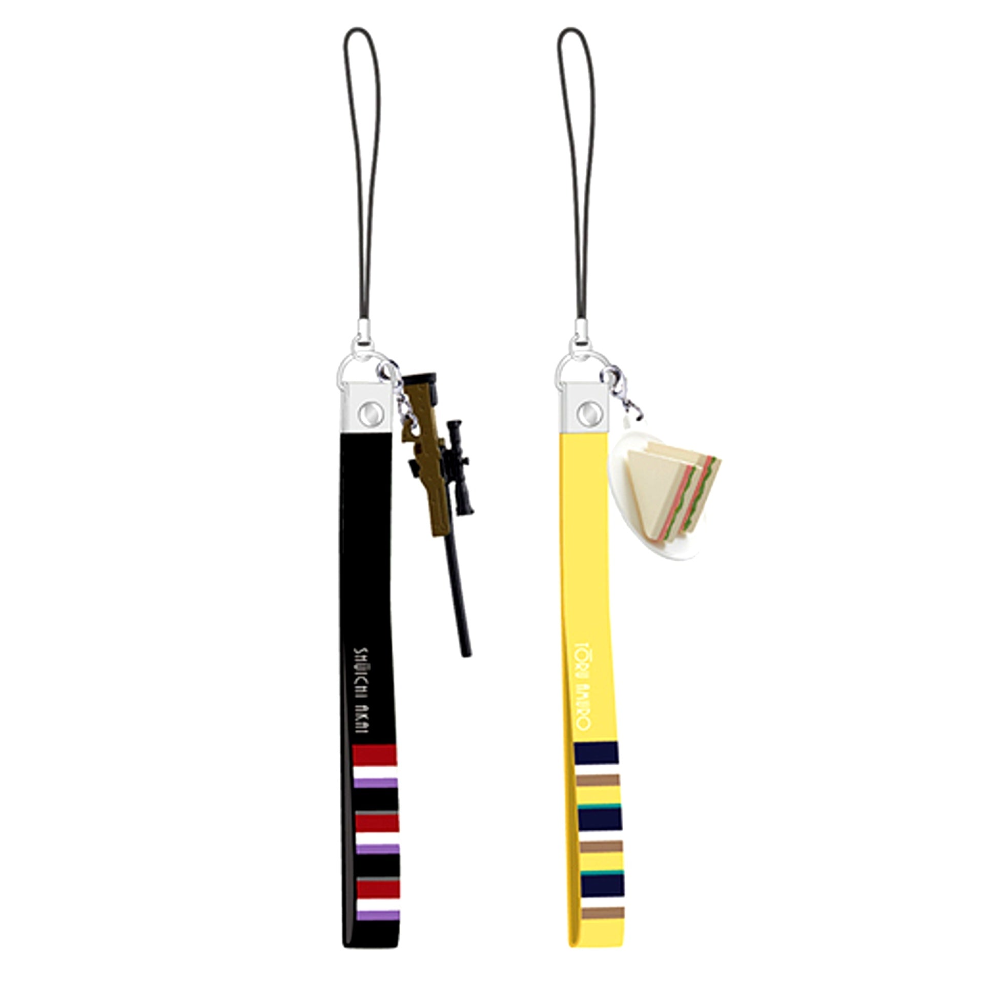 Set of 2 Shuichi Akai Toru Amuro Detective Conan Prop Strap Set [USED]