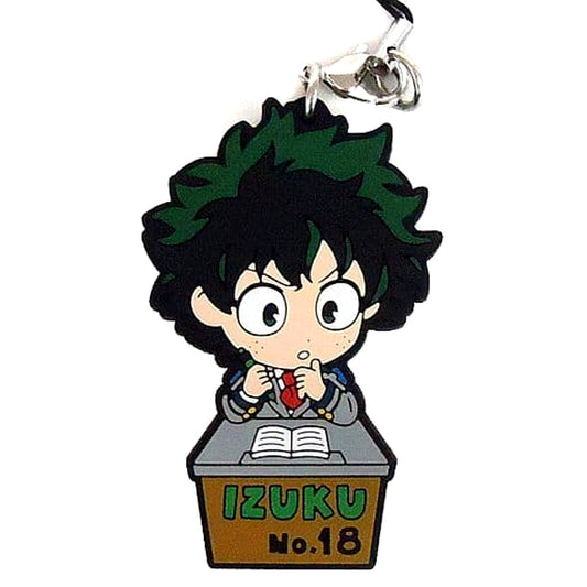 My Hero Academia Izuku Midoriya Ichiban Kuji Vacation Time! Seated! Rubber Strap Kyunchara Illustrations Prize H Keychains [USED]