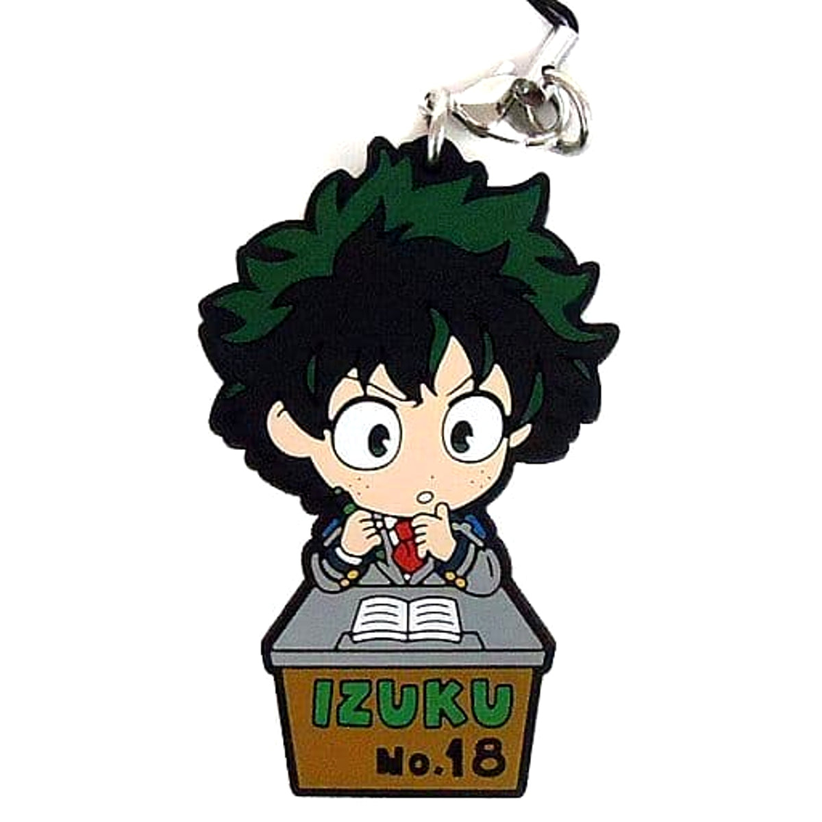 My Hero Academia Izuku Midoriya Ichiban Kuji Vacation Time! Seated! Rubber Strap Kyunchara Illustrations Prize H Keychains [USED]