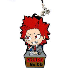 My Hero Academia Eijirou Kirishima Ichiban Kuji Vacation Time! Seated! Rubber Strap Kyunchara Illustrations Prize H Keychains [USED]