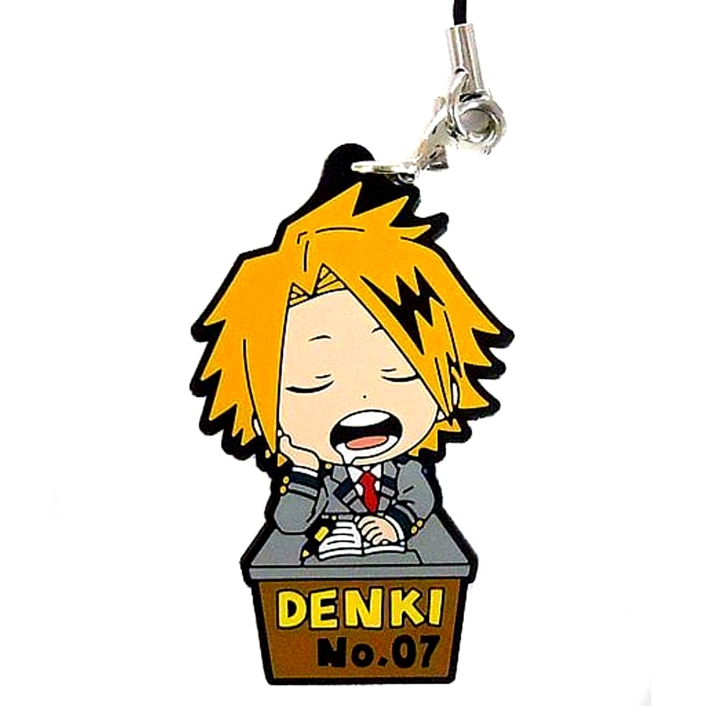 Denki Kaminari My Hero Academia Ichiban Kuji Vacation Time! Seated! Rubber Strap Kyunchara Illustrations Prize H [USED]