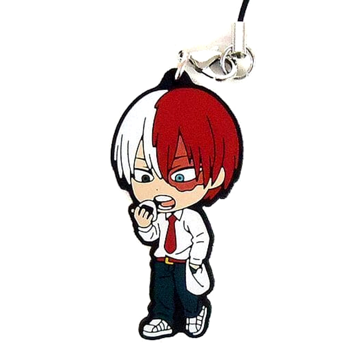 My Hero Academia Shoto Todoroki Ichiban Kuji Vacation Time! Charging! Rubber Strap Kyunchara Illustrations Prize I Keychains [USED]