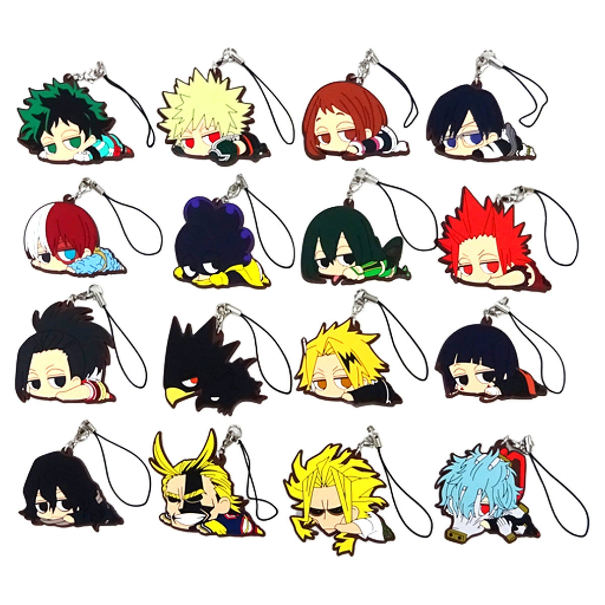 Katsuki Bakugo, etc. My Hero Academia Darun Rubber Strap Collection All 16 Types Set Key Chain [USED]