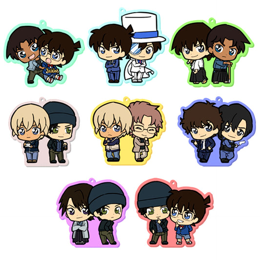 Set of 8 Detective Conan Chokokawa Twin Rubber Strap [USED]