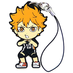 Haikyu!! Season 3 Shoyo Hinata Ichiban Kuji Karasuno vs Shiratorizawa Rubber Strap Kyunchara Illustrations Prize H Keychains [USED]