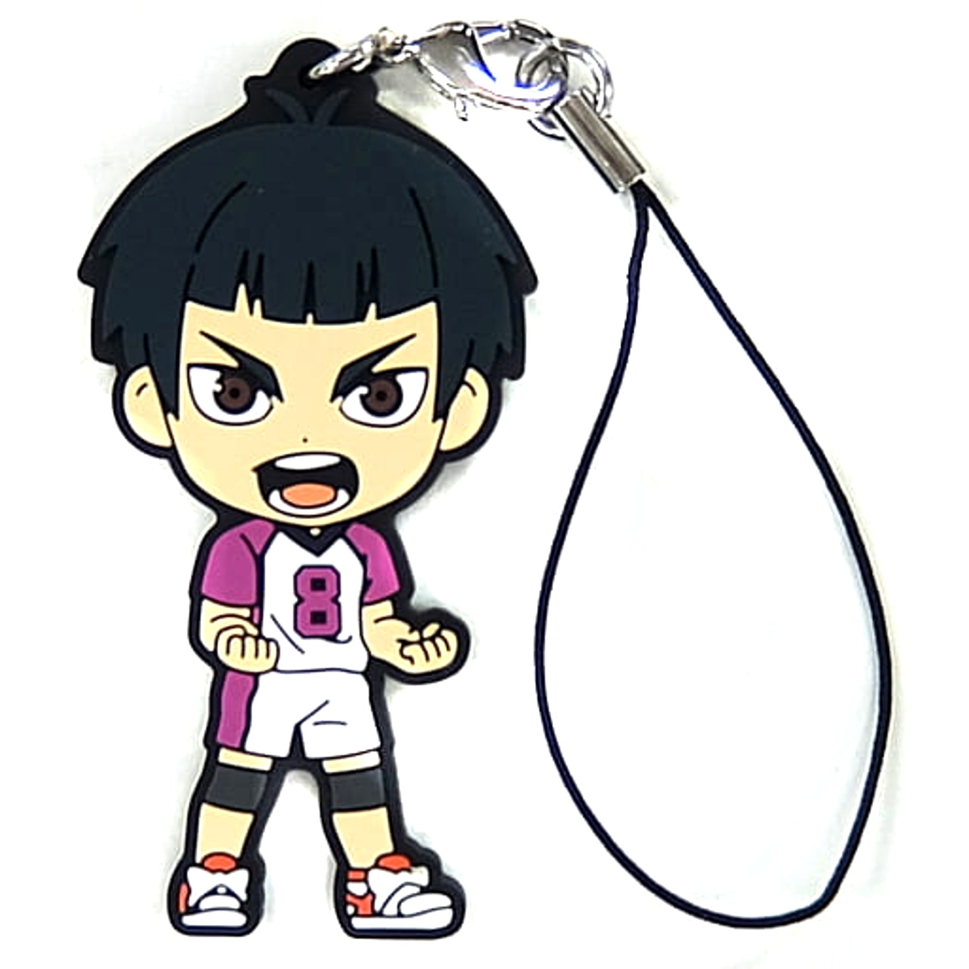 Haikyu!! Season 3 Tsutomu Goshiki Ichiban Kuji Karasuno vs Shiratorizawa Rubber Strap Kyunchara Illustrations Prize H Keychains [USED]