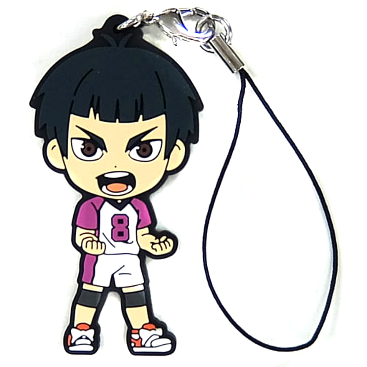 Haikyu!! Season 3 Tsutomu Goshiki Ichiban Kuji Karasuno vs Shiratorizawa Rubber Strap Kyunchara Illustrations Prize H Keychains [USED]