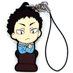 Haikyu!! Season 3 Hajime Iwaizumi Ichiban Kuji Spectator Rubber Strap Kyunchara Illustrations Prize I Keychains [USED]