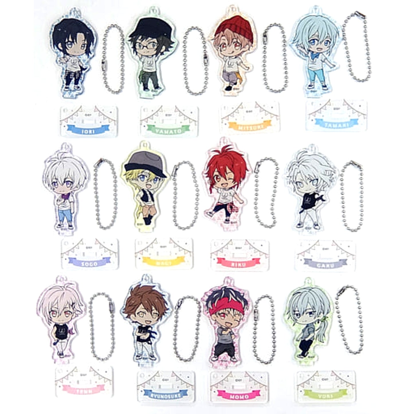 IDOLiSH7 Iori Izumi & Others Acrylic Keychain Collection with Stand All 12 Types Set Keychains [USED]