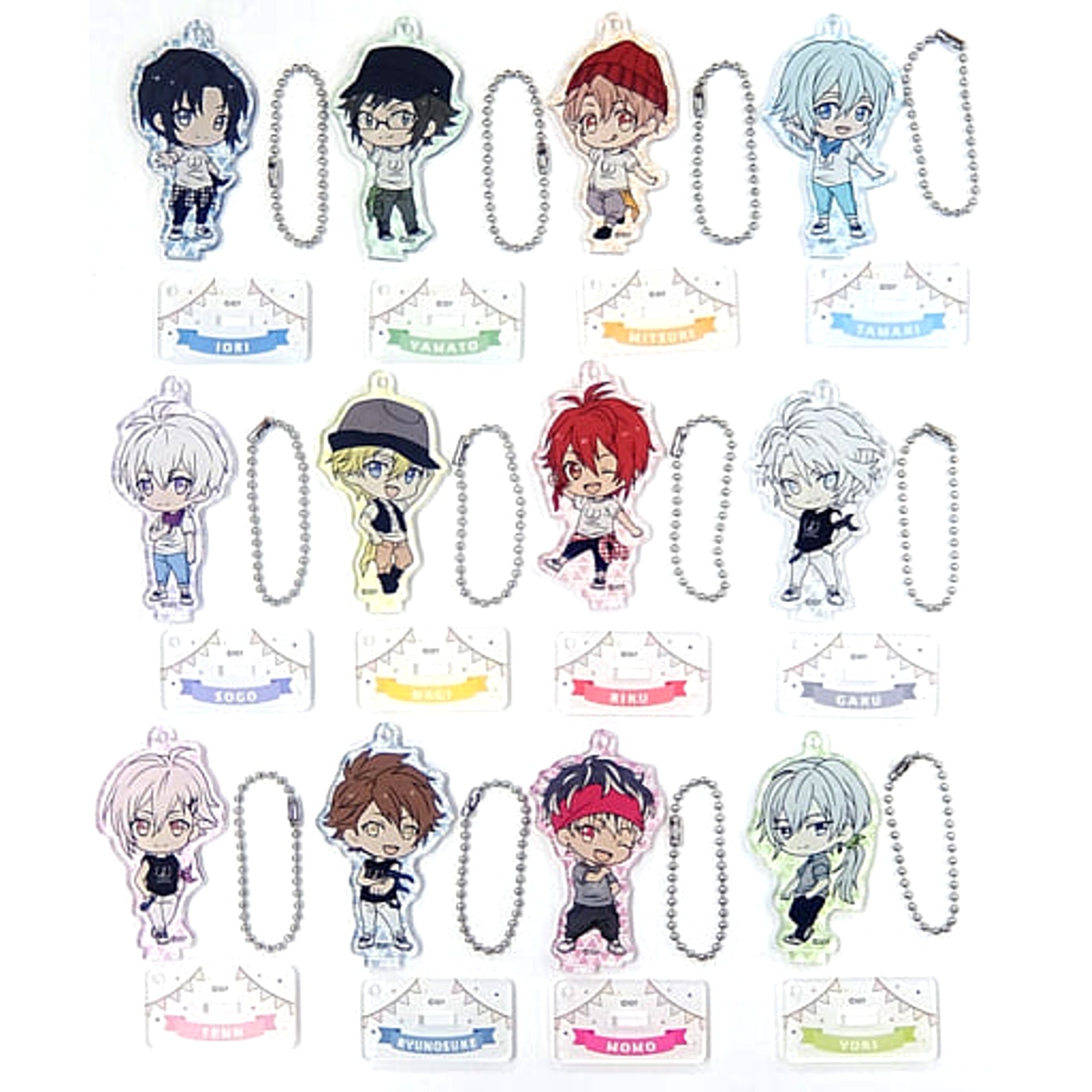 IDOLiSH7 Iori Izumi & Others Acrylic Keychain Collection with Stand All 12 Types Set Keychains [USED]