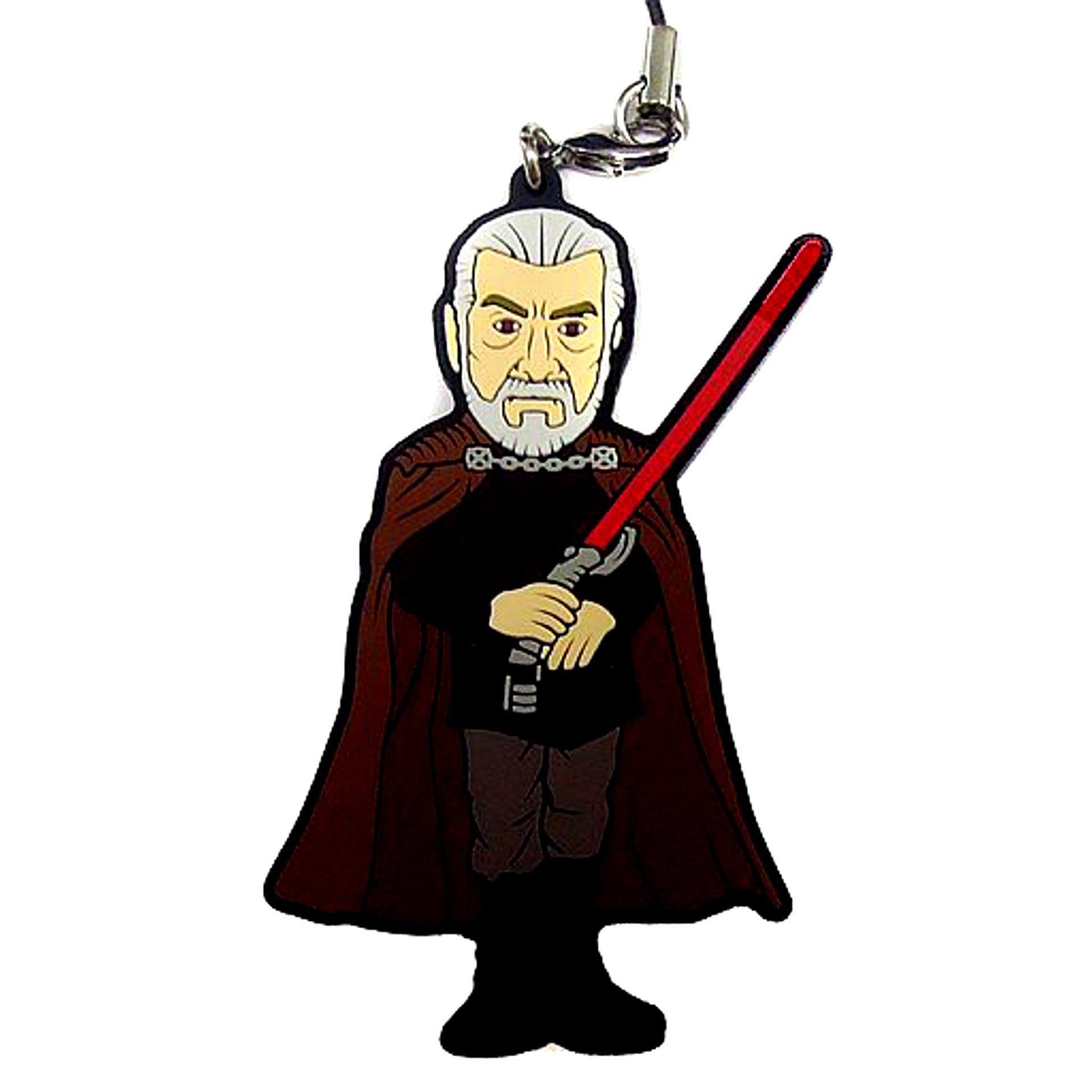 Count Dooku J Prize Star Wars Ichiban Kuji World Collectable Figure Rubber Strap [USED]