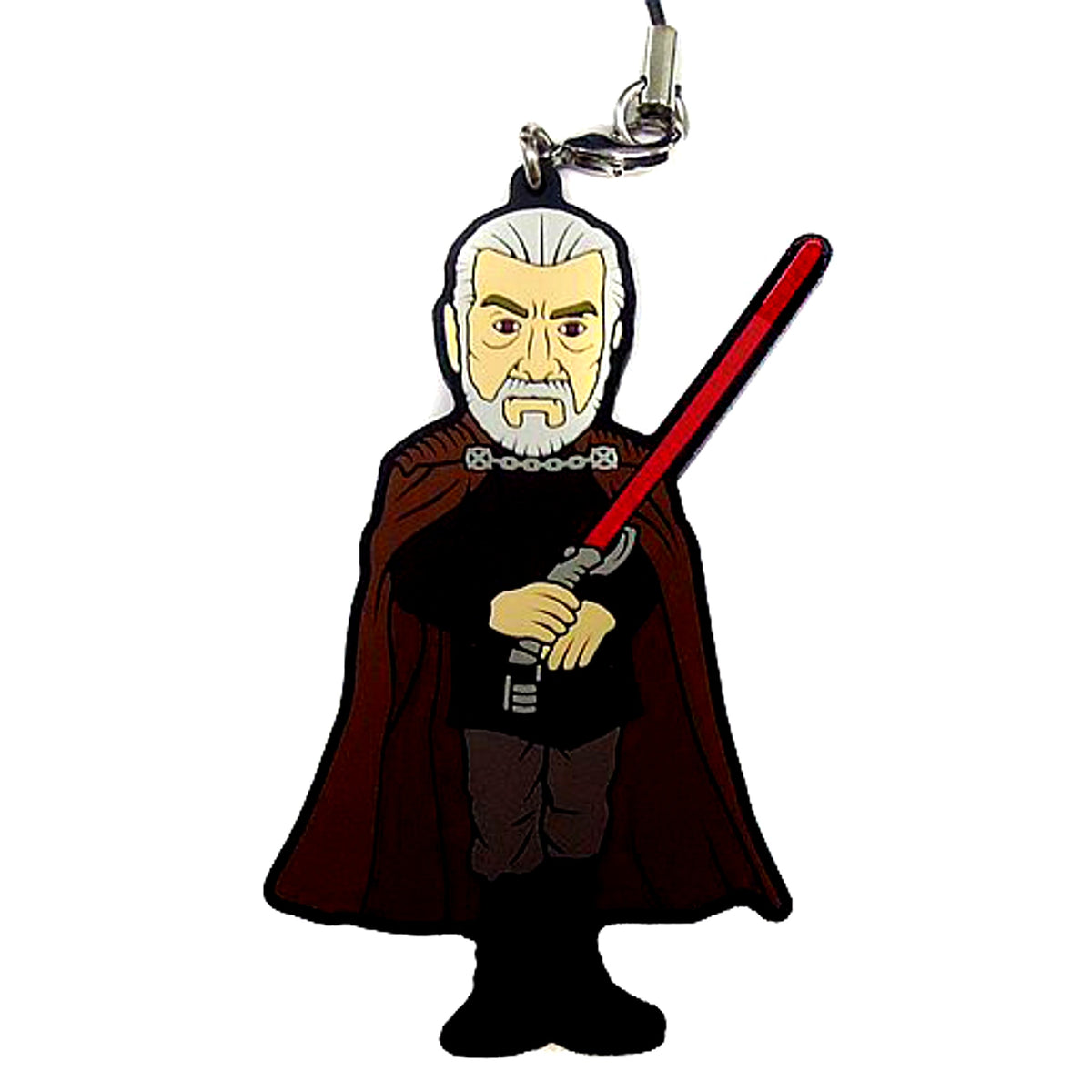 Count Dooku J Prize Star Wars Ichiban Kuji World Collectable Figure Rubber Strap [USED]