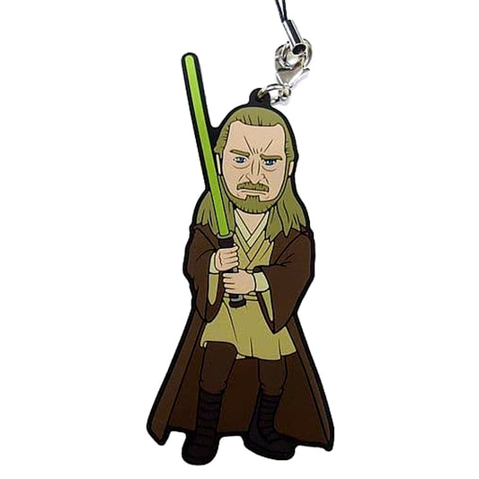 Star Wars Qui-Gon Jinn Rubber Strap Ichiban Kuji World Collectable Figure Star Wars Prize J [USED]