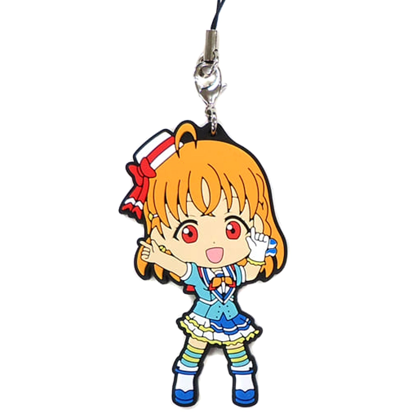 Love Live! Sunshine!! Chika Takami Aozora Jumping Heart Ver. Ichiban Kuji Rubber Charm Kyunchara Illustrations Prize E [USED]